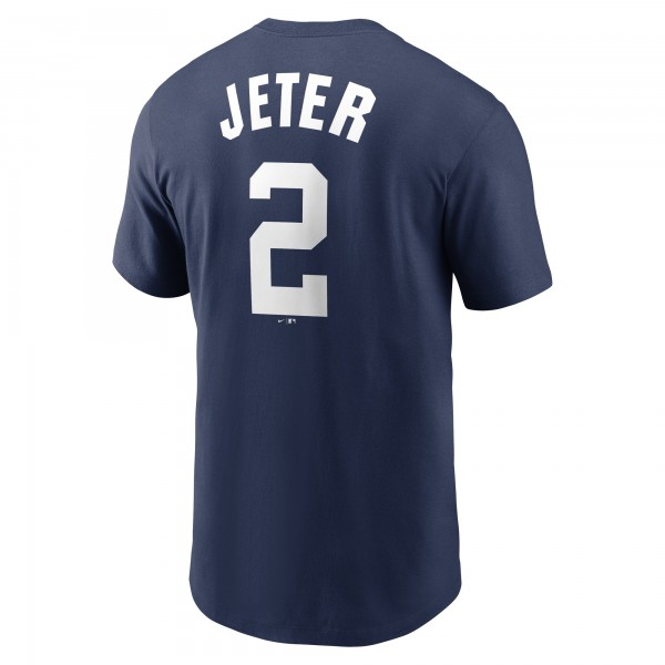 New York Yankees Derek Jeter Nike Navy Cooperstown Collection Fuse Name & Number T-Shirt
