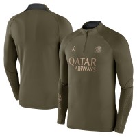 Футболка с длинным рукавом Paris Saint-Germain Jordan Brand 2023/24 Fourth Strike Drill Performance - Olive