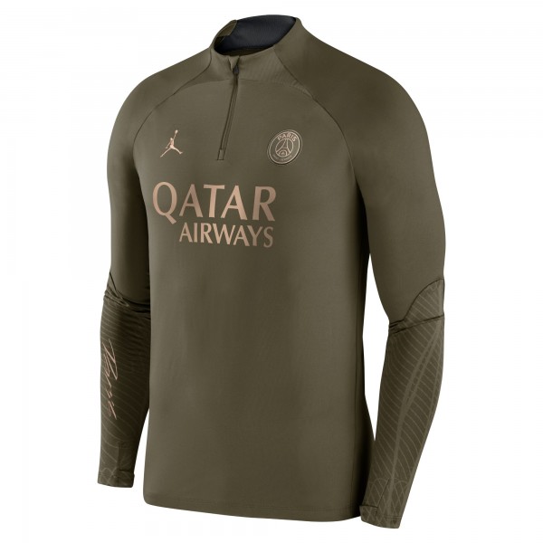 Футболка с длинным рукавом Paris Saint-Germain Jordan Brand 2023/24 Fourth Strike Drill Performance - Olive