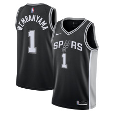 Подростковая San Antonio Spurs Victor Wembanyama Nike Black Swingman Jersey - Icon Edition