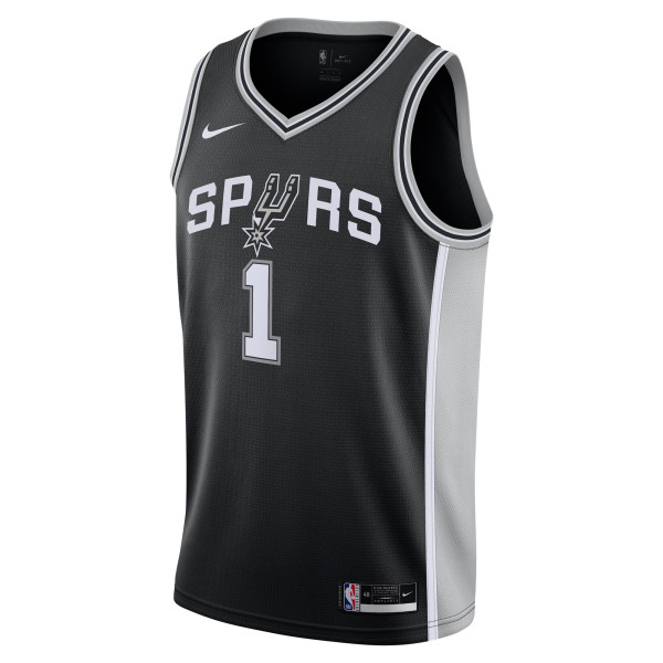 Подростковая San Antonio Spurs Victor Wembanyama Nike Black Swingman Jersey - Icon Edition