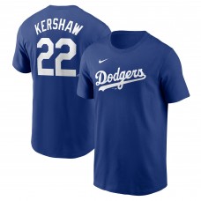 Los Angeles Dodgers Clayton Kershaw Nike Royal Fuse Name & Number T-Shirt