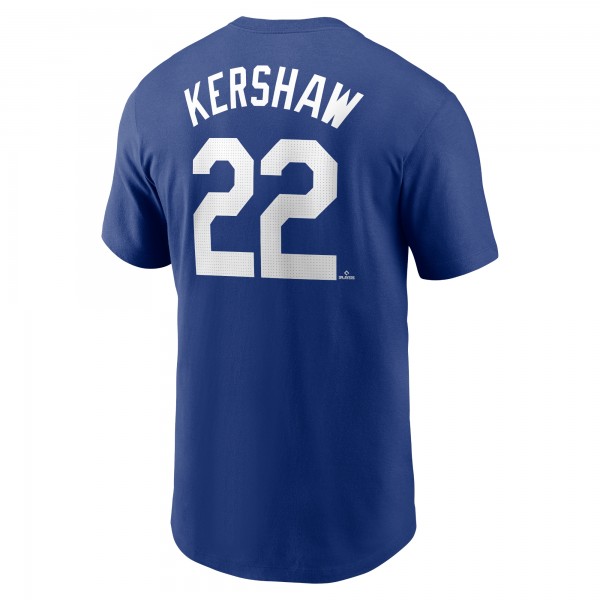 Los Angeles Dodgers Clayton Kershaw Nike Royal Fuse Name & Number T-Shirt