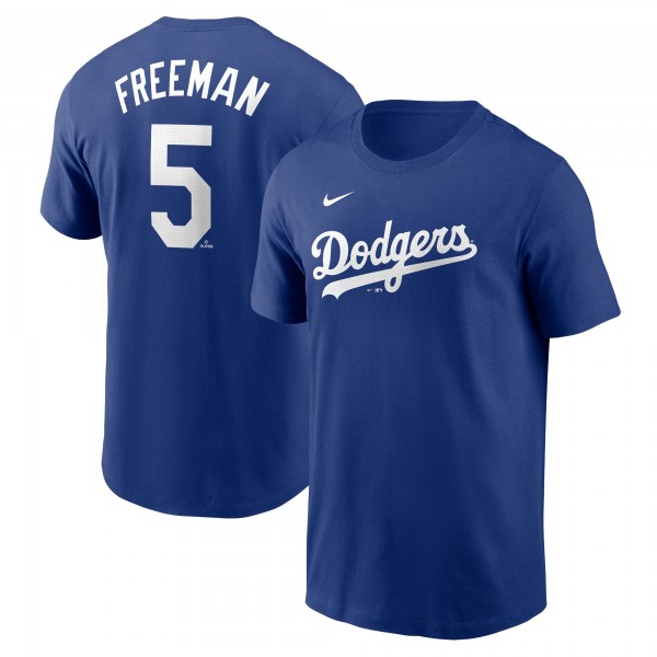 Los Angeles Dodgers Freddie Freeman Nike Royal Fuse Name & Number T-Shirt