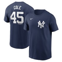 Футболка New York Yankees Gerrit Cole Nike Navy Fuse Name & Number