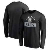 Футболка с длинным рукавом Brooklyn Nets Team Arch Knockout - Black
