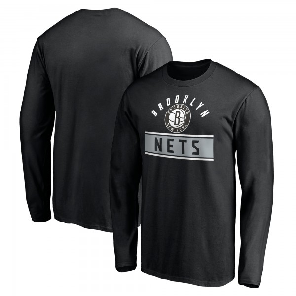 Футболка с длинным рукавом Brooklyn Nets Team Arch Knockout - Black
