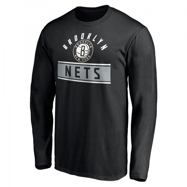 Футболка с длинным рукавом Brooklyn Nets Team Arch Knockout - Black