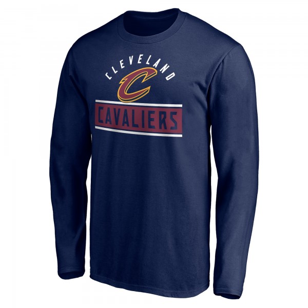 Cleveland Cavaliers Navy Team Arch Knockout Long Sleeve T-Shirt