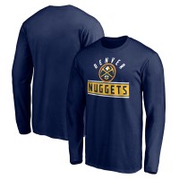 Denver Nuggets Navy Team Arch Knockout Long Sleeve T-Shirt