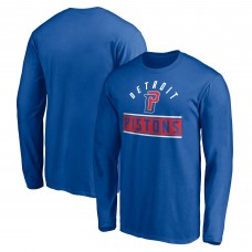 Detroit Pistons Blue Team Arch Knockout Long Sleeve T-Shirt