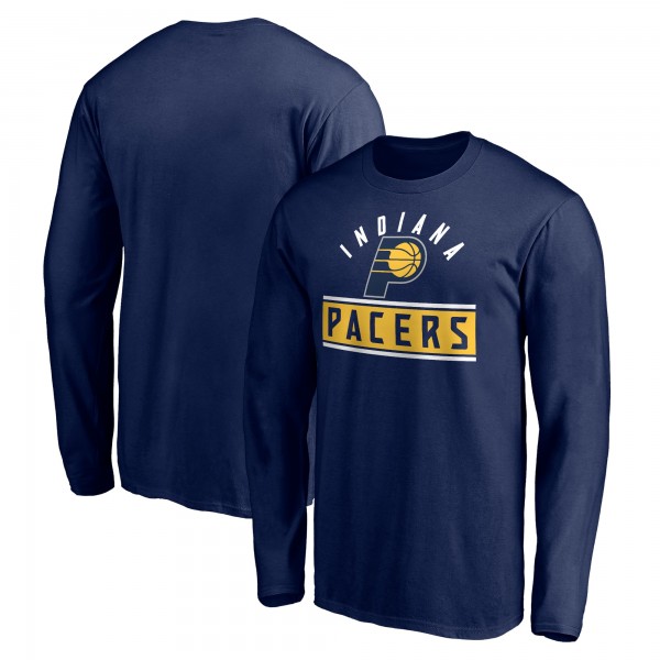 Indiana Pacers Navy Team Arch Knockout Long Sleeve T-Shirt