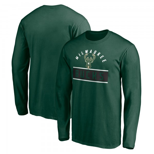 Футболка с длинным рукавом Milwaukee Bucks Team Arch Knockout - Hunter Green