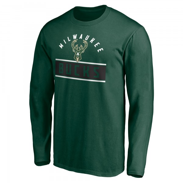 Футболка с длинным рукавом Milwaukee Bucks Team Arch Knockout - Hunter Green