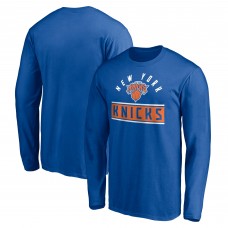 New York Knicks Blue Team Arch Knockout Long Sleeve T-Shirt