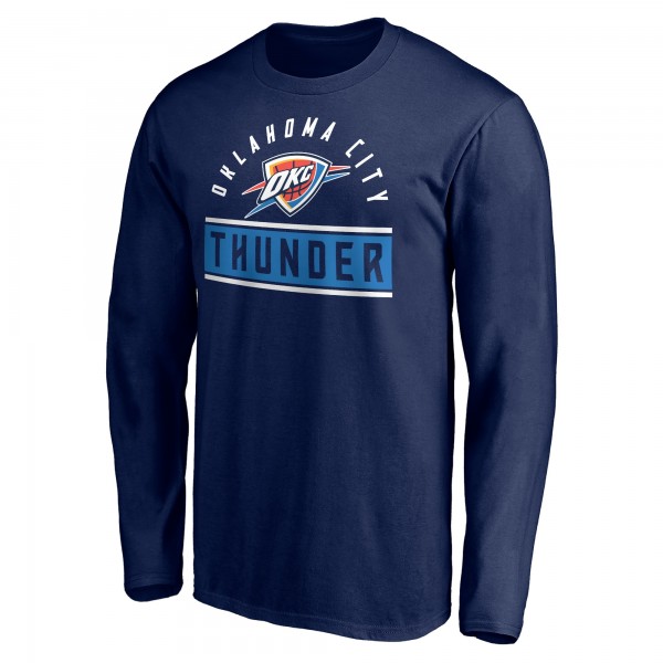 Футболка с длинным рукавом Oklahoma City Thunder Navy Team Arch Knockout