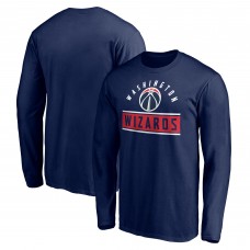 Washington Wizards Navy Team Arch Knockout Long Sleeve T-Shirt