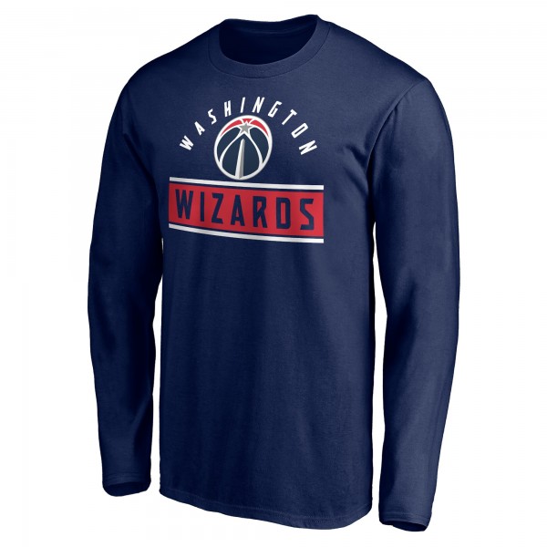 Washington Wizards Navy Team Arch Knockout Long Sleeve T-Shirt