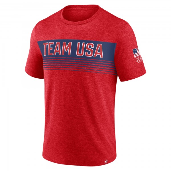 Футболка Team USA Fanatics Bold Stripes - Heather Red