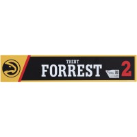 Trent Forrest Atlanta Hawks Fanatics Authentic Player-Issued #2 Black Nameplate from the 2022-23 NBA Season