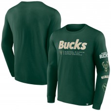 Футболка с длинным рукавом Milwaukee Bucks Baseline - Hunter Green