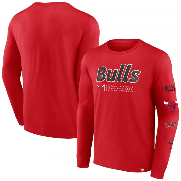 Футболка с длинным рукавом Chicago Bulls Baseline - Red