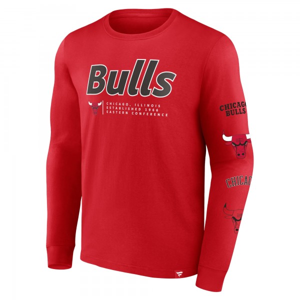 Футболка с длинным рукавом Chicago Bulls Baseline - Red