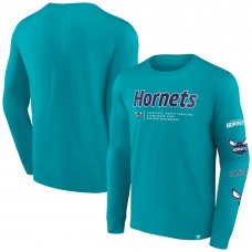 Футболка с длинным рукавом Charlotte Hornets Baseline - Teal
