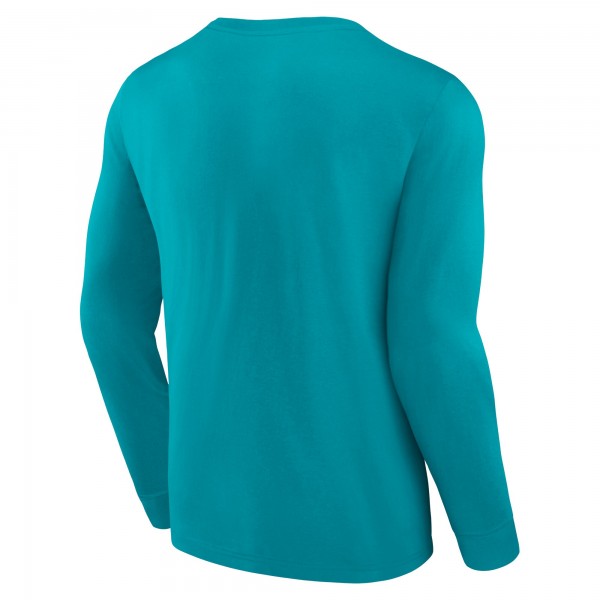 Футболка с длинным рукавом Charlotte Hornets Baseline - Teal