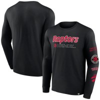 Toronto Raptors Fanatics Black Baseline Long Sleeve T-Shirt