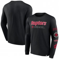 Toronto Raptors Fanatics Black Baseline Long Sleeve T-Shirt