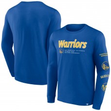 Футболка с длинным рукавом Golden State Warriors Baseline - Royal
