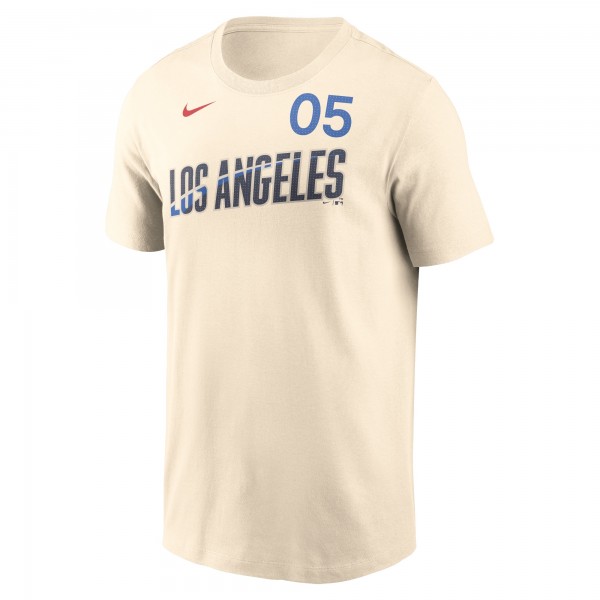 Los Angeles Dodgers Freddie Freeman Nike Cream 2024 City Connect Fuse Name & Number T-Shirt
