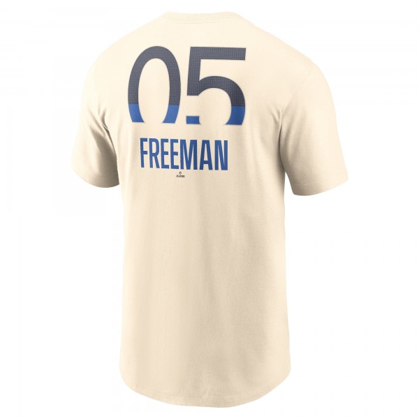 Los Angeles Dodgers Freddie Freeman Nike Cream 2024 City Connect Fuse Name & Number T-Shirt