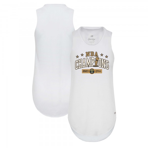 Майка Denver Nuggets Sportiqe Womens 2023 NBA Finals Champions Janie Tri-Blend - White