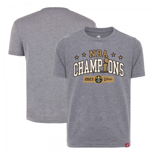 Футболка Denver Nuggets Sportiqe Youth 2023 NBA Finals Champions Tri-Blend Lil Comfy - Heather Gray