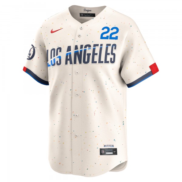 Джерси Los Angeles Dodgers Clayton Kershaw Nike Cream 2024 City Connect Limited Player