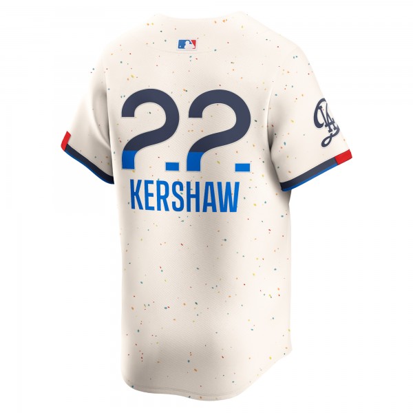 Джерси Los Angeles Dodgers Clayton Kershaw Nike Cream 2024 City Connect Limited Player