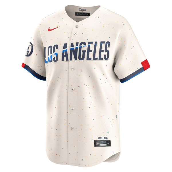 Los Angeles Dodgers Nike Cream 2024 City Connect Limited Jersey