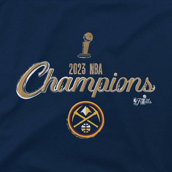 Чемпионская футболка Denver Nuggets Stadium Essentials Unisex 2023 NBA Finals Champions Element - Navy