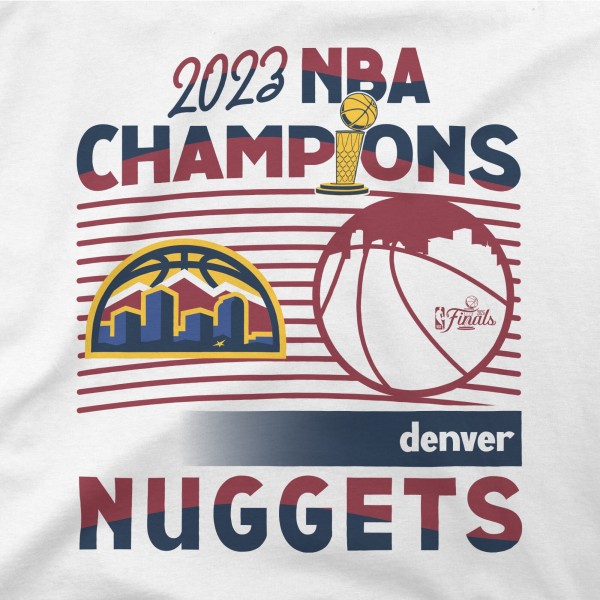 Чемпионская футболка Denver Nuggets Stadium Essentials Unisex 2023 NBA Finals Champions City Edition - White