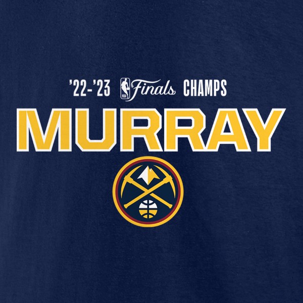 Чемпионская футболка Jamal Murray Denver Nuggets 2023 NBA Finals Champions Dunk Name & Number - Navy