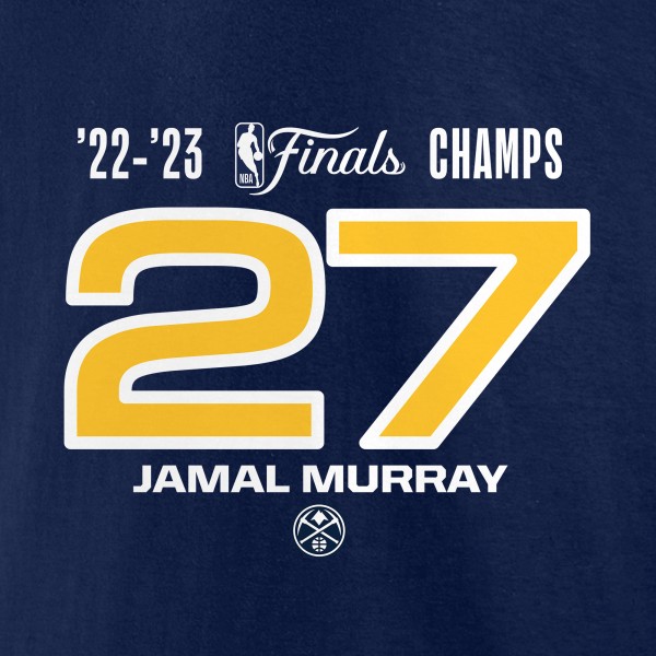 Чемпионская футболка Jamal Murray Denver Nuggets 2023 NBA Finals Champions Dunk Name & Number - Navy