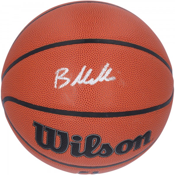 Мяч Autographed Charlotte Hornets Brandon Miller Authentic Wilson 2023 NBA Draft Authentic Series Indoor/Outdoor