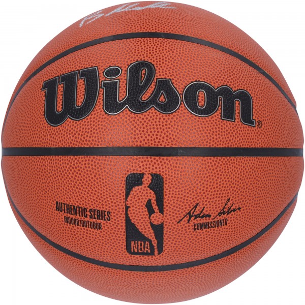 Мяч Autographed Charlotte Hornets Brandon Miller Authentic Wilson 2023 NBA Draft Authentic Series Indoor/Outdoor