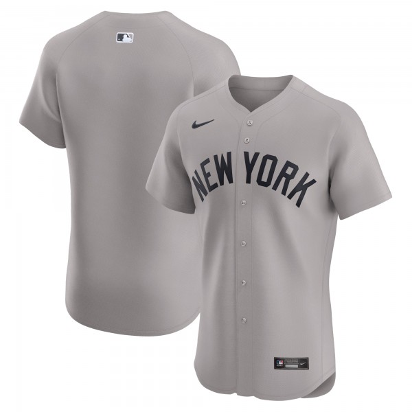 New York Yankees Nike Gray Road Elite Jersey