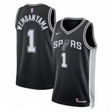 Игровая форма  Victor Wembanyama San Antonio Spurs Nike Unisex 2023 NBA Draft First Round Pick Swingman - Icon Edition - Black