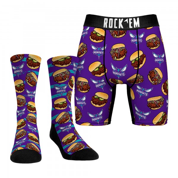 Носки и трусы Charlotte Hornets Rock Em BBQ Pulled Pork Sandwich