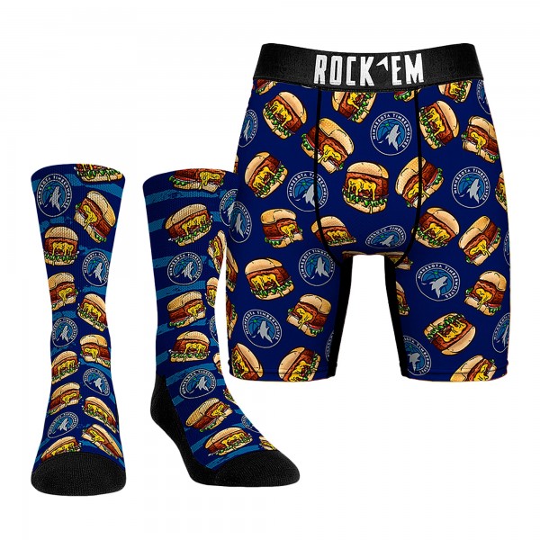 Носки и трусы Minnesota Timberwolves Rock Em Juicy Lucy Burger