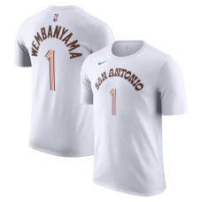 Футболка Victor Wembanyama San Antonio Spurs Nike 2023/24 City Edition Name & Number - White